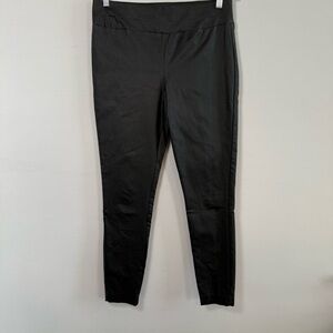 Jules & Leopold Classic Black “Leather Look” Leggings, Size L